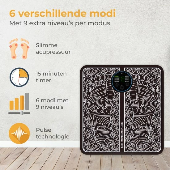 Nuvance - Voetmassage Apparaat Met Bediening - EMS Massage Mat - Stimuleert Bloedsomloop - Draadloos - 54 Standen - Zwart 3 Nuvance - Voetmassage Apparaat Met Bediening - EMS Massage Mat - Stimuleert Bloedsomloop - Draadloos - 54 Standen - Zwart - Afbeelding 3