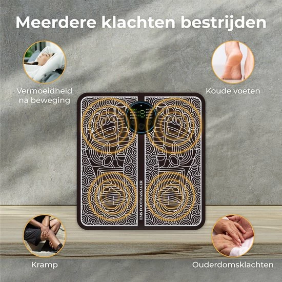 Nuvance - Voetmassage Apparaat Met Bediening - EMS Massage Mat - Stimuleert Bloedsomloop - Draadloos - 54 Standen - Zwart 4 Nuvance - Voetmassage Apparaat Met Bediening - EMS Massage Mat - Stimuleert Bloedsomloop - Draadloos - 54 Standen - Zwart - Afbeelding 4