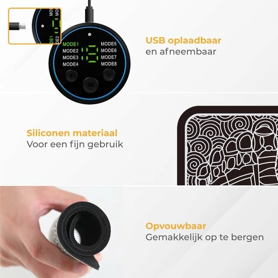 Nuvance - Voetmassage Apparaat Met Bediening - EMS Massage Mat - Stimuleert Bloedsomloop - Draadloos - 54 Standen - Zwart 6 Nuvance - Voetmassage Apparaat Met Bediening - EMS Massage Mat - Stimuleert Bloedsomloop - Draadloos - 54 Standen - Zwart - Afbeelding 6