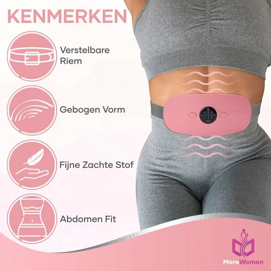 MoreWomen? MVK01 - Menstruatie Warmteband - Verwarmde Menstruatieband - Verwarmingsband - Warmtekussen - 3 Warmtestanden - Triltechnologie - Roze 2 MoreWomen? MVK01 - Menstruatie Warmteband - Verwarmde Menstruatieband - Verwarmingsband - Warmtekussen - 3 Warmtestanden - Triltechnologie - Roze - Afbeelding 2