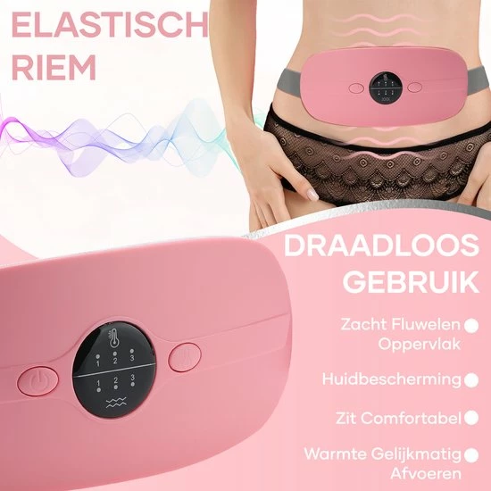 MoreWomen? MVK01 - Menstruatie Warmteband - Verwarmde Menstruatieband - Verwarmingsband - Warmtekussen - 3 Warmtestanden - Triltechnologie - Roze 3 MoreWomen? MVK01 - Menstruatie Warmteband - Verwarmde Menstruatieband - Verwarmingsband - Warmtekussen - 3 Warmtestanden - Triltechnologie - Roze - Afbeelding 3