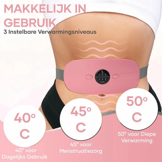 MoreWomen? MVK01 - Menstruatie Warmteband - Verwarmde Menstruatieband - Verwarmingsband - Warmtekussen - 3 Warmtestanden - Triltechnologie - Roze 6 MoreWomen? MVK01 - Menstruatie Warmteband - Verwarmde Menstruatieband - Verwarmingsband - Warmtekussen - 3 Warmtestanden - Triltechnologie - Roze - Afbeelding 6