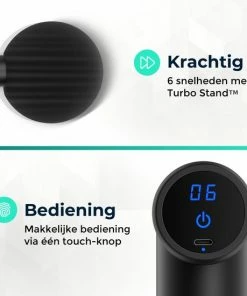 Massagerr® Mini Massage Gun – Incl. Koffer En Stressbal – LCD Touchscreen Display - Massage Pistool – 6 Niveaus & Turbostand - Sport En Relax Massage Apparaat -KLASVSA Verkoop 550x550 28