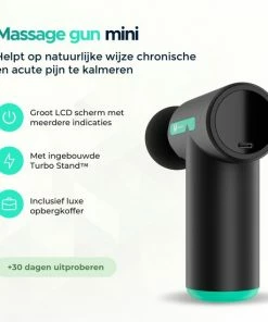 Massagerr® Mini Massage Gun – Incl. Koffer En Stressbal – LCD Touchscreen Display - Massage Pistool – 6 Niveaus & Turbostand - Sport En Relax Massage Apparaat -KLASVSA Verkoop 550x550 29