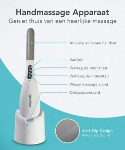LifeGoods Massage Apparaat - Nek En Rug - Draadloos - 5 Opzetstukken - Wit/Grijs -KLASVSA Verkoop 550x550 295