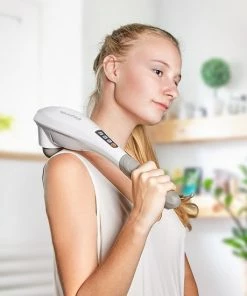 LifeGoods Massage Apparaat - Nek En Rug - Draadloos - 5 Opzetstukken - Wit/Grijs -KLASVSA Verkoop 550x550 297