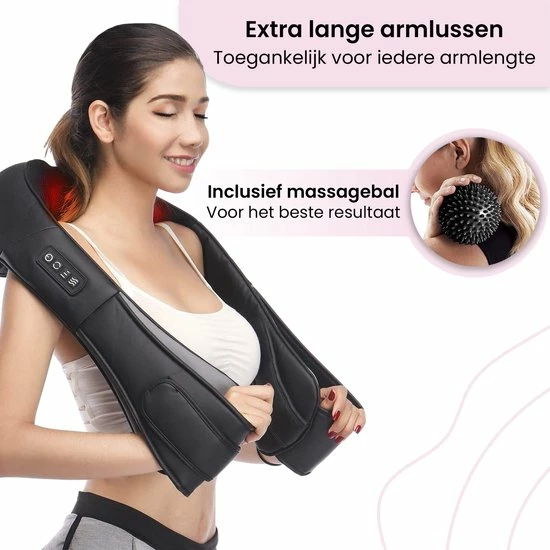 BrellaVio XL Draadloos Massage Kussen + Massagebal - Warmte Functie en Rugsluiting voor Handsfree Gebruik - Shiatsu Apparaat voor Nek/Schouder/Rug/Voeten BrellaVio XL Draadloos Massage Kussen + Massagebal - Warmte Functie En Rugsluiting Voor Handsfree Gebruik - Shiatsu Apparaat Voor Nek/Schouder/Rug/Voeten -KLASVSA Verkoop 550x550 306