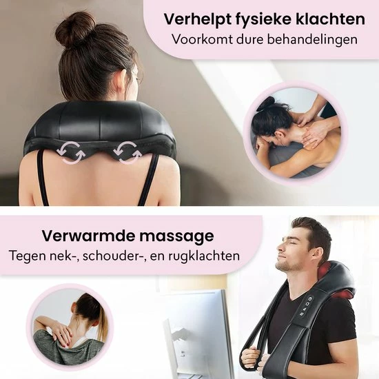 BrellaVio XL Draadloos Massage Kussen + Massagebal - Warmte Functie en Rugsluiting voor Handsfree Gebruik - Shiatsu Apparaat voor Nek/Schouder/Rug/Voeten BrellaVio XL Draadloos Massage Kussen + Massagebal - Warmte Functie En Rugsluiting Voor Handsfree Gebruik - Shiatsu Apparaat Voor Nek/Schouder/Rug/Voeten -KLASVSA Verkoop 550x550 307