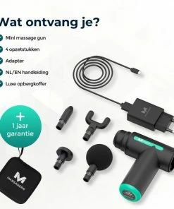 Massagerr® Mini Massage Gun – Incl. Koffer En Stressbal – LCD Touchscreen Display - Massage Pistool – 6 Niveaus & Turbostand - Sport En Relax Massage Apparaat -KLASVSA Verkoop 550x550 31