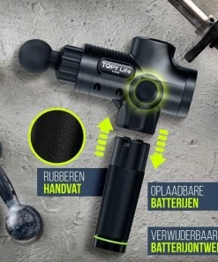 Topylife® Massage Gun - Massage Apparaat - Professioneel En Krachtig Massage Gun - Inclusief Massage Ballen En Opzetstukken - Snel En Effectief Spierherstel - Ontspan En Relax Met Deze Massage Pistool - Ideale Spierstimulator -KLASVSA Verkoop 550x550 335