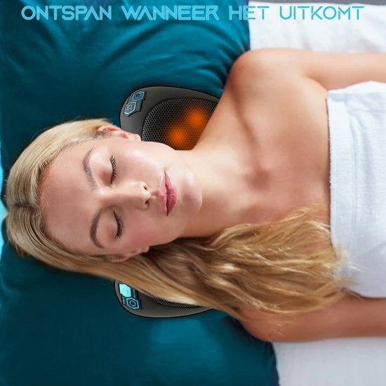 Sanbo Draadloos Massagekussen WL20 ? Massage Apparaten ? Warmte Functie Met Infrarood - Voor Thuis En Auto - Shiatsu 9 Sanbo Draadloos Massagekussen WL20 ? Massage Apparaten ? Warmte Functie Met Infrarood - Voor Thuis En Auto - Shiatsu - Afbeelding 9