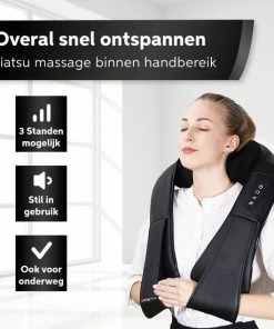 Living Nine Shiatsu Massagekussen - Elektrisch Nek En Schouder Apparaat ? Zwart -KLASVSA Verkoop 550x550 351