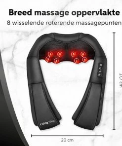 Living Nine Shiatsu Massagekussen - Elektrisch Nek En Schouder Apparaat ? Zwart -KLASVSA Verkoop 550x550 354