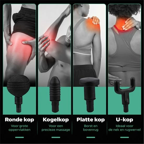 AyeWay Professionele Massage Gun - Nek, Rug, Fullbody - 7 Opzetstukken - 6 Standen 5 AyeWay Professionele Massage Gun - Nek, Rug, Fullbody - 7 Opzetstukken - 6 Standen - Afbeelding 5