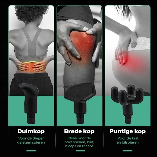 AyeWay Professionele Massage Gun - Nek, Rug, Fullbody - 7 Opzetstukken - 6 Standen 9 AyeWay Professionele Massage Gun - Nek, Rug, Fullbody - 7 Opzetstukken - 6 Standen - Afbeelding 9