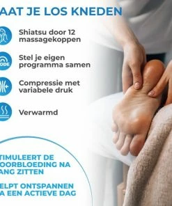 El Suvon Shiatsu Voetmassage Apparaat - Shiatsu Massagekussen - Voetmassage Apparaat Met Luchtcompressie En Infrarood Warmte - Voor Verbeterde Bloedcirculatie - Afstandsbediening -KLASVSA Verkoop 550x550 372