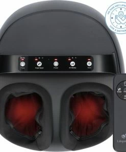 Lifeproducts Shiatsu Voetmassage Apparaat | Voetmassage Apparaat Met Luchtcompressie En Infrarood Warmte | Voor Verbeterde Bloedcirculatie | Met Draaghendel En Afstandsbediening