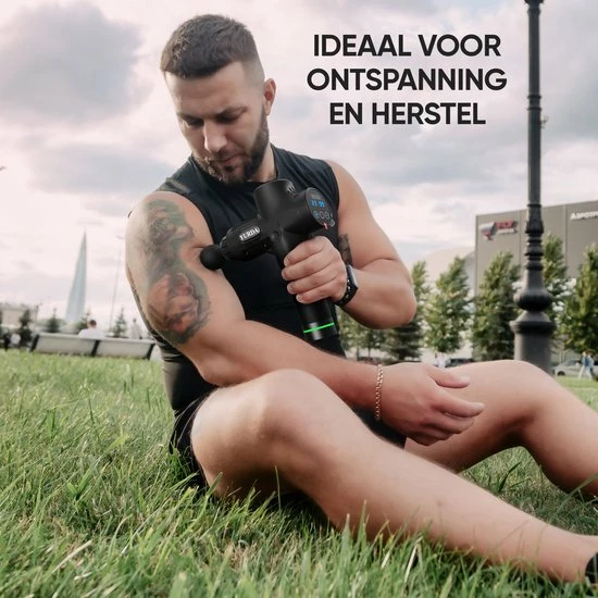 YURDA Professionele Massage Gun 30 Standen - Massage Apparaat - 6 Opzetstukken - Zwart 7 YURDA Professionele Massage Gun 30 Standen - Massage Apparaat - 6 Opzetstukken - Zwart - Afbeelding 7