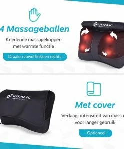 Premium Shiatsu Massagekussen Voor Een Pijnlijke Nek & Rug - Nekmassage Apparaat - Rugmassage Apparaten - Massage Pillow | Vitalic -KLASVSA Verkoop 550x550 412