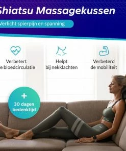 Premium Shiatsu Massagekussen Voor Een Pijnlijke Nek & Rug - Nekmassage Apparaat - Rugmassage Apparaten - Massage Pillow | Vitalic -KLASVSA Verkoop 550x550 415