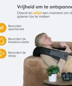 Lifeproducts Oplaadbaar Shiatsu Massagekussen - Draadloos Verwarmd Nek En Rug Massageapparaat -KLASVSA Verkoop 550x550 42