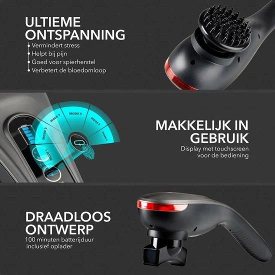 RX Goods Professioneel Klopmassage Apparaat – 6 Snelheden, 6 Massage Opties & 6 Opzetstukken - Handmassage Gun – Deep Tissue & Triggerpoint 3 RX Goods Professioneel Klopmassage Apparaat – 6 Snelheden, 6 Massage Opties & 6 Opzetstukken - Handmassage Gun – Deep Tissue & Triggerpoint - Afbeelding 3