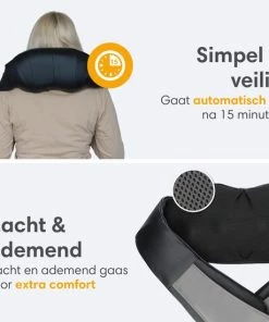 Lifeproducts Oplaadbaar Shiatsu Massagekussen - Draadloos Verwarmd Nek En Rug Massageapparaat -KLASVSA Verkoop 550x550 43