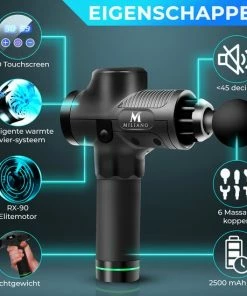 Miliano? Massage Gun PRO - Massage Apparaat - Sport En Relax Massage - Theragun - Fullbody - 30 Standen - Incl. 6 Opzetstukken En Koffer -KLASVSA Verkoop 550x550 432