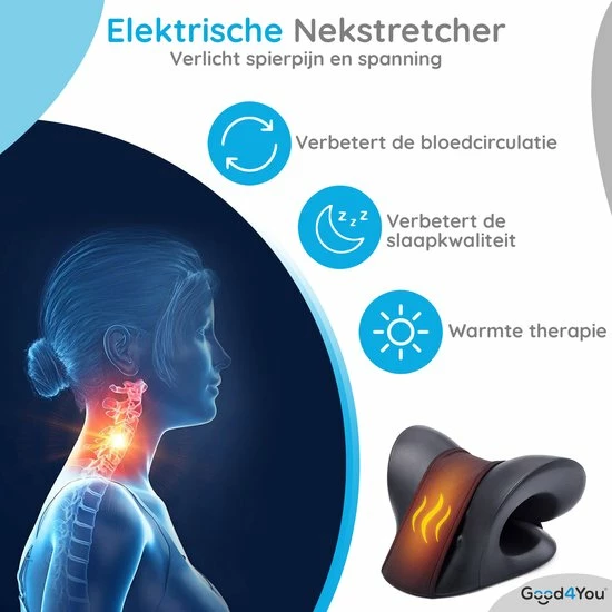 Good4You Nekstretcher - Warmte Element - Massagekussen - Shiatsu - Nekkussen 2 Good4You Nekstretcher - Warmte Element - Massagekussen - Shiatsu - Nekkussen - Afbeelding 2