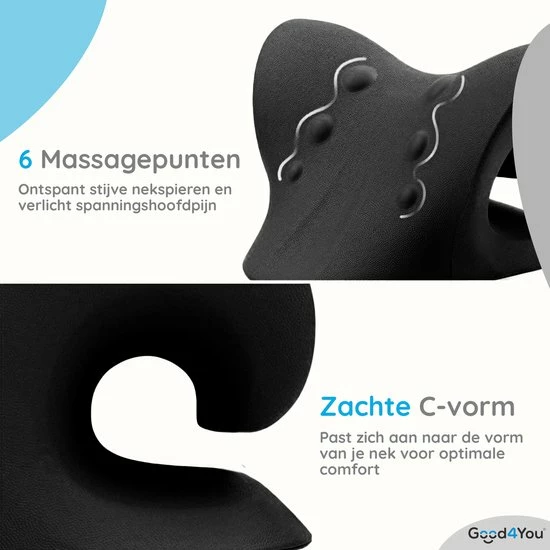 Good4You Nekstretcher - Warmte Element - Massagekussen - Shiatsu - Nekkussen 4 Good4You Nekstretcher - Warmte Element - Massagekussen - Shiatsu - Nekkussen - Afbeelding 4