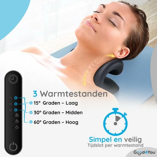Good4You Nekstretcher - Warmte Element - Massagekussen - Shiatsu - Nekkussen 5 Good4You Nekstretcher - Warmte Element - Massagekussen - Shiatsu - Nekkussen - Afbeelding 5