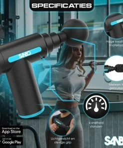 Sanbo Mini Massage Gun - Sport En Relax Massage - Professioneel- Inclusief Koffer - Inclusief APP - 5 Opzetstukken - Massage Apparaat - Massage Pistool - Black Friday 2022 -KLASVSA Verkoop 550x550 50