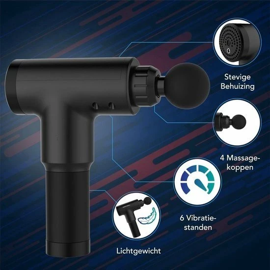 Qualitech Massage Gun - Theragun - Hypervolt - Relax And Massage - Spierherstel - Massageapparaat - Draadloos En Oplaadbaar ? Ontspan En Verzorg Spieren ? Spierontspanner ? Geschikt Voor Herstel ? 4 Massagekoppen Met 6 Standen 2 Qualitech Massage Gun - Theragun - Hypervolt - Relax And Massage - Spierherstel - Massageapparaat - Draadloos En Oplaadbaar ? Ontspan En Verzorg Spieren ? Spierontspanner ? Geschikt Voor Herstel ? 4 Massagekoppen Met 6 Standen - Afbeelding 2
