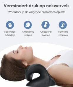 Lifeproducts Nekstretcher – Massagekussen – Nekmassage Apparaat – Shiatsu Massagekussen – Kussen Voor Nekklachten – Nek Stretcher - Zwart -KLASVSA Verkoop 550x550 508