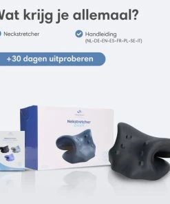 Lifeproducts Nekstretcher – Massagekussen – Nekmassage Apparaat – Shiatsu Massagekussen – Kussen Voor Nekklachten – Nek Stretcher - Zwart -KLASVSA Verkoop 550x550 513