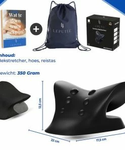 Leputie Massagekussen - Nekstretcher - Nekmassage Apparaat - Nekkussen - Voor Nek- En Rugklachten - Zwart - Incl. E-Book - Black Friday 2022 -KLASVSA Verkoop 550x550 515