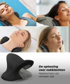Leputie Massagekussen - Nekstretcher - Nekmassage Apparaat - Nekkussen - Voor Nek- En Rugklachten - Zwart - Incl. E-Book - Black Friday 2022 -KLASVSA Verkoop 550x550 516