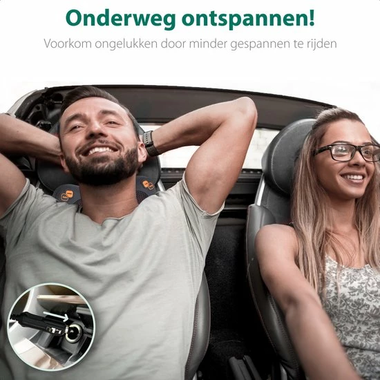 WeRelieff Shiatsu Massagekussen Met Warmte ? Nekmassage Kussen Met 3 Standen ? Massage Apparaat Voor Nek En Rug 6 WeRelieff Shiatsu Massagekussen Met Warmte ? Nekmassage Kussen Met 3 Standen ? Massage Apparaat Voor Nek En Rug - Afbeelding 6