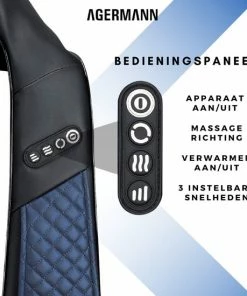 AGERMANN Massagekussen Met Draagtas - Nek- En Schouder Massage Apparaat Met Warmtefunctie - Shiatsu - Massage Kussen Nek En Rug - Draadloos Massage Apparaat - Blauw -KLASVSA Verkoop 550x550 613