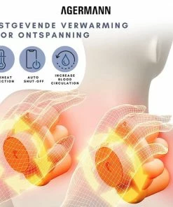 AGERMANN Massagekussen Met Draagtas - Nek- En Schouder Massage Apparaat Met Warmtefunctie - Shiatsu - Massage Kussen Nek En Rug - Draadloos Massage Apparaat - Blauw -KLASVSA Verkoop 550x550 615