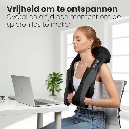 Auronic Massagekussen - Shiatsu - Elektrisch - met Warmtefunctie - Nek en Schouder - met Draagtas - Zwart Auronic Massagekussen - Shiatsu - Elektrisch - Met Warmtefunctie - Nek En Schouder - Met Draagtas - Zwart -KLASVSA Verkoop 550x550 630