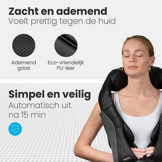 Auronic Massagekussen - Shiatsu - Elektrisch - met Warmtefunctie - Nek en Schouder - met Draagtas - Zwart Auronic Massagekussen - Shiatsu - Elektrisch - Met Warmtefunctie - Nek En Schouder - Met Draagtas - Zwart -KLASVSA Verkoop 550x550 633