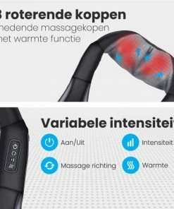 Auronic Massagekussen - Shiatsu - Elektrisch - Met Warmtefunctie - Nek En Schouder - Met Draagtas - Zwart 7 Auronic Massagekussen - Shiatsu - Elektrisch - Met Warmtefunctie - Nek En Schouder - Met Draagtas - Zwart -KLASVSA Verkoop 550x550 635