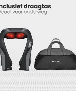 Auronic Massagekussen - Shiatsu - Elektrisch - Met Warmtefunctie - Nek En Schouder - Met Draagtas - Zwart 8 Auronic Massagekussen - Shiatsu - Elektrisch - Met Warmtefunctie - Nek En Schouder - Met Draagtas - Zwart -KLASVSA Verkoop 550x550 636