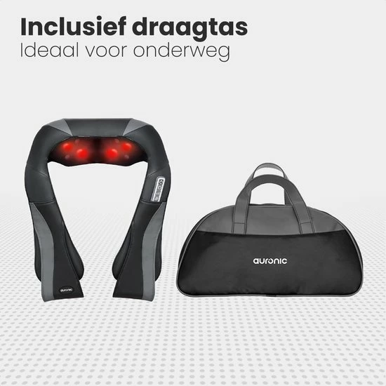 Auronic Massagekussen - Shiatsu - Elektrisch - met Warmtefunctie - Nek en Schouder - met Draagtas - Zwart Auronic Massagekussen - Shiatsu - Elektrisch - Met Warmtefunctie - Nek En Schouder - Met Draagtas - Zwart -KLASVSA Verkoop 550x550 636