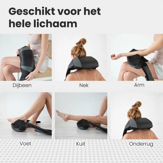 Auronic Massagekussen - Shiatsu - Elektrisch - met Warmtefunctie - Nek en Schouder - met Draagtas - Zwart Auronic Massagekussen - Shiatsu - Elektrisch - Met Warmtefunctie - Nek En Schouder - Met Draagtas - Zwart -KLASVSA Verkoop 550x550 637