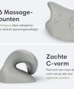 Lifeproducts Nekstretcher ? Massagekussen ? Nekmassage Apparaat ? Shiatsu Massagekussen ? Kussen Voor Nekklachten ? Nek Stretcher - Grijs -KLASVSA Verkoop 550x550 653