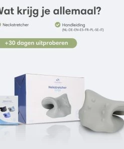 Lifeproducts Nekstretcher ? Massagekussen ? Nekmassage Apparaat ? Shiatsu Massagekussen ? Kussen Voor Nekklachten ? Nek Stretcher - Grijs -KLASVSA Verkoop 550x550 654