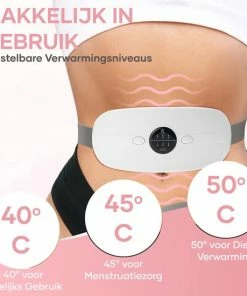 MoreWomen? MVK02 - Menstruatie Warmteband - Verwarmde Menstruatieband - Verwarmingsband - Warmtekussen - 3 Warmtestanden - Triltechnologie - Wit -KLASVSA Verkoop 550x550 656
