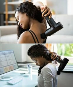 MikaMax Massage Gun - Spiermassage Apparaat - Massage Pistool - Draadloos - 6 Standen - 2000 MAh - Bevorderd Spierherstel/Bloedsomloop - Incl. 6 Opzetstukken - Zwart -KLASVSA Verkoop 550x550 660